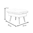 Ver imagem 3 de Puff Inglaterra Decorativo para Sala Quarto Linho Rústico Harpia Decor