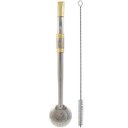 Ver imagem 1 de Bomba Chimarrão Para Cuia Com Rosca Aço Inox 304 Banho Ouro Laçador