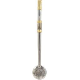 Bomba Chimarrão Para Cuia Com Rosca Aço Inox 304 Banho Ouro Nossa Senhora Aparecida - 6