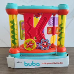 Triângulo de Atividades Para Bebê Com Formas Coloridas Infantil Buba - 4