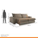 Ver imagem 7 de Sofá Retrátil e Reclinável  Genova 2.40m - Movenzo Estofados