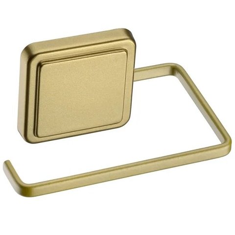 Porta Papel Higienico com Adesivo sem Furar Parede AÇO Future Dourado Acetinado 182DO