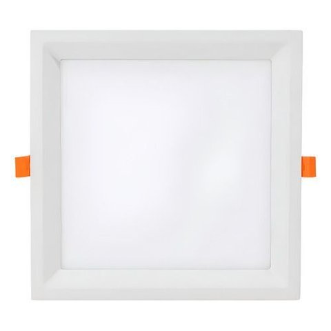 Kit 16 Painel Recuado Embutir Quadrado Recuado Led 18w Bivol - Branco - Bco Neutro 4000k - 127/220v