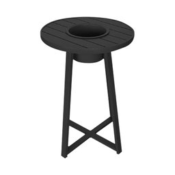 Mesa Bistrô Champanheira para Área Gourmet e Varanda Alumínio Preta/preta - 1