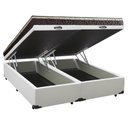 Ver imagem 5 de Cama Box Baú Queen Sintético Bipartido + Colchão Elegance Ortopédico Espuma D33 Extra Firme 63x158x1