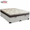 Ver imagem 6 de Cama Box Baú Queen Sintético Bipartido + Colchão Elegance Ortopédico Espuma D33 Extra Firme 63x158x1