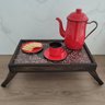 Mesa Para Café da Manhã Bandeja de Café na Cama com Pés Retráteis Madeira Stolf - 5