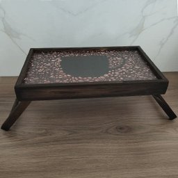 Mesa Para Café da Manhã Bandeja de Café na Cama com Pés Retráteis Madeira Stolf - 9