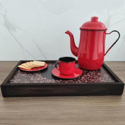 Mesa Para Café da Manhã Bandeja de Café na Cama com Pés Retráteis Madeira Stolf - 4