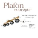 Ver imagem 3 de Pendente Lustre Plafon Sobrepor Jabuticaba Dourado com 4 Globo Vidro Fumê