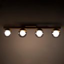 Ver imagem 5 de Pendente Lustre Plafon Sobrepor Jabuticaba Dourado com 4 Globo Vidro Fumê