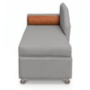 Ver imagem 7 de Sofá Cama Solteiro 1 Lugar com Baú Divã Bouclê Multifuncional Divã Quarto Hóspedes 195cm:Bouclê Cinz