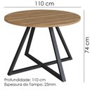 Ver imagem 3 de Mesa para Escritorio 110 Cm 25916 Nogal Sevilha Preto Artesano