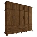 Ver imagem 1 de Guarda-Roupa 10 Portas e 12 Gavetas Nicolau Malbec - Gran Belo