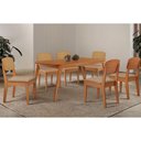 Ver imagem 1 de Mesa Cozinha Havana 180 + 6 Cad Havana Naturale/Bege Rufato