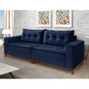Ver imagem 2 de Sofá 2.40m Londres Evidence Veludo Azul Marinho