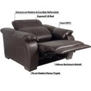 Ver imagem 3 de Poltrona Decorativa Retrátil e Reclinável Affection Couro Marrom - Gran Belo