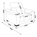 Ver imagem 2 de Poltrona Decorativa Retrátil e Reclinável Affection Couro Marrom - Gran Belo