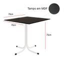 Ver imagem 4 de Conjunto Mesa Branca 70x70cm Tampo Preto com 4 Cadeiras Epoxi