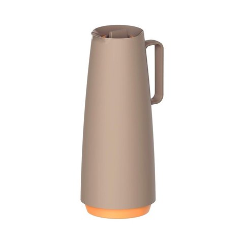 Bule Térmico Tramontina Exata em Plástico Bege com Ampola de Vidro 1 L