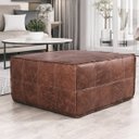 Ver imagem 6 de Puff Decorativo Freddie 82x82 Couro Mel - Gran Belo