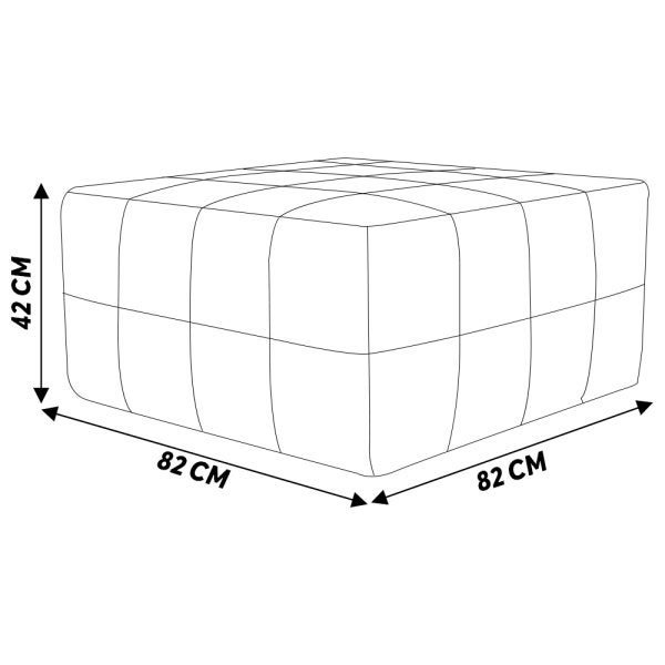 Puff Decorativo Freddie 82x82 Couro Mel - Gran Belo - 2