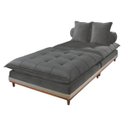 Ver imagem 3 de Sofá Futton 2.40m Paris Evidence Veludo Cinza