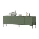 Ver imagem 4 de Rack Sala 100% MDF para TV até 60 Polegadas com Pés em Metalon 164x54x40cm Verde