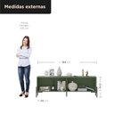 Ver imagem 2 de Rack Sala 100% MDF para TV até 60 Polegadas com Pés em Metalon 164x54x40cm Verde
