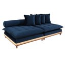 Ver imagem 3 de Sofá Futton 2.40m Paris Evidence Veludo Azul Marinho