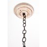Lustre Pendente 5 Lâmpadas Ferro e Madeira Torneada Rústico ​para Quarto e Sala de Jantar Branco - 3