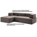 Ver imagem 3 de Sofá Decorativo 2 Módulos e 3 Encostos Happiness Linho Cinza - Gran Belo