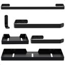 Ver imagem 1 de Kit Acessórios Para Banheiro 6 Peças Preto Fosco