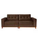 Ver imagem 1 de Sofá 2,40m Mônaco Evidence Veludo Marrom