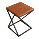 Ver imagem 1 de Banco em Ferro e Madeira Design Moderno para Sala de Estar Preto