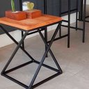 Ver imagem 3 de Banco em Ferro e Madeira Design Moderno para Sala de Estar Preto