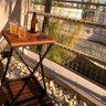 Banco de Ferro para Bancada Design 65cm com Tampo em Madeira no Estilo Industrial para Cozinha Preto - 3
