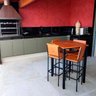 Banqueta Alta em Ferro e Madeira Artesanal no Estilo Industrial para Balcão de Cozinha Preta - 3