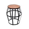 Banco Seat Garden Balão em Ferro e Madeira de Demolição para Sala e Jardim Preto - 1