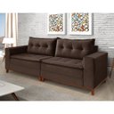 Ver imagem 2 de Sofá 2,40m Londres Evidence Veludo Marrom