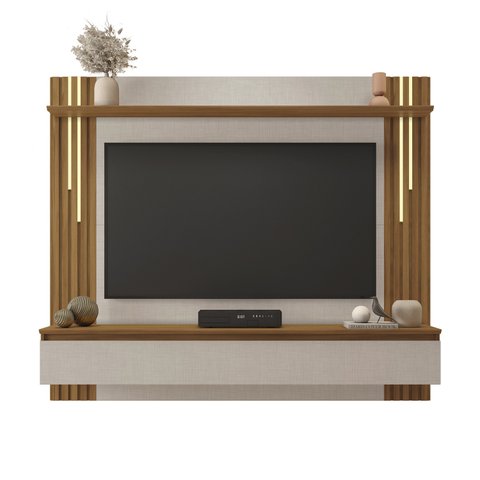 Painel para Tv Nt1345 - Off White / Freijó - Notável
