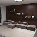Ver imagem 5 de Sofá Decorativo 4 Módulos e 5 Encostos Happiness Linho Cinza - Gran Belo