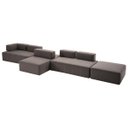 Ver imagem 1 de Sofá Decorativo 4 Módulos e 5 Encostos Happiness Linho Cinza - Gran Belo