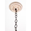Ver imagem 3 de Lustre Luminária 8 Lâmpadas em Ferro e Madeira Torneada Rústico para Quarto e Sala de Jantar Branco