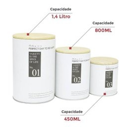 Conjunto De Latas Potes De Metal Para Mantimentos 3 Peças - 2