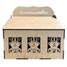 Kit Higiene 8pcs Urso Rei- 3d - Mdf Cru Desmontado com Placa - 3