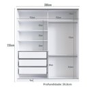 Ver imagem 2 de Guarda Roupa Solteiro com Espelho 2 Portas de Correr Rc2006 Emovell