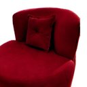 Ver imagem 5 de Poltrona Decorativa Orgânica Sala Recepção Suede Bordo + Brinde