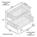 Ver imagem 2 de Beliche Casal/solteiro de Madeira Pinus e Grade de Proteção Alta Qualidade