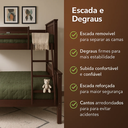 Ver imagem 4 de Beliche Casal/solteiro de Madeira Pinus e Grade de Proteção Alta Qualidade